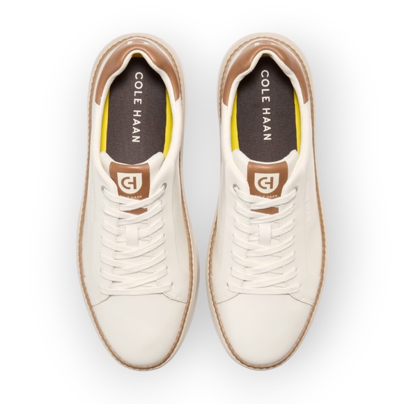 Men\'s Cole Haan GrandPro Topspin Sneaker in Ivory/New Caramel. C39656 main image 4